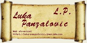 Luka Panzalović vizit kartica